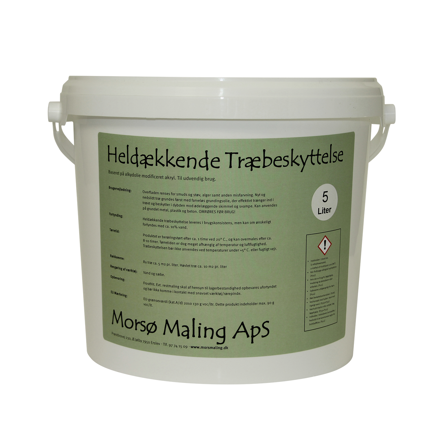 5 liter, Lys Teak, Heldækkende Træbeskyttelse Udendørsmaling