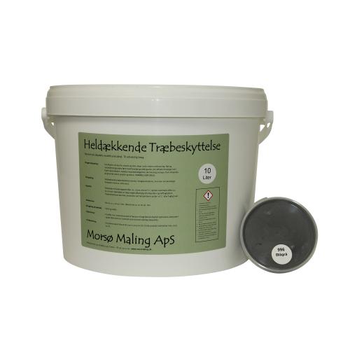 Dette billede viser en robust hvid plastikspand med et praktisk håndtag. Spanden er forsynet med en detaljeret etiket fra 