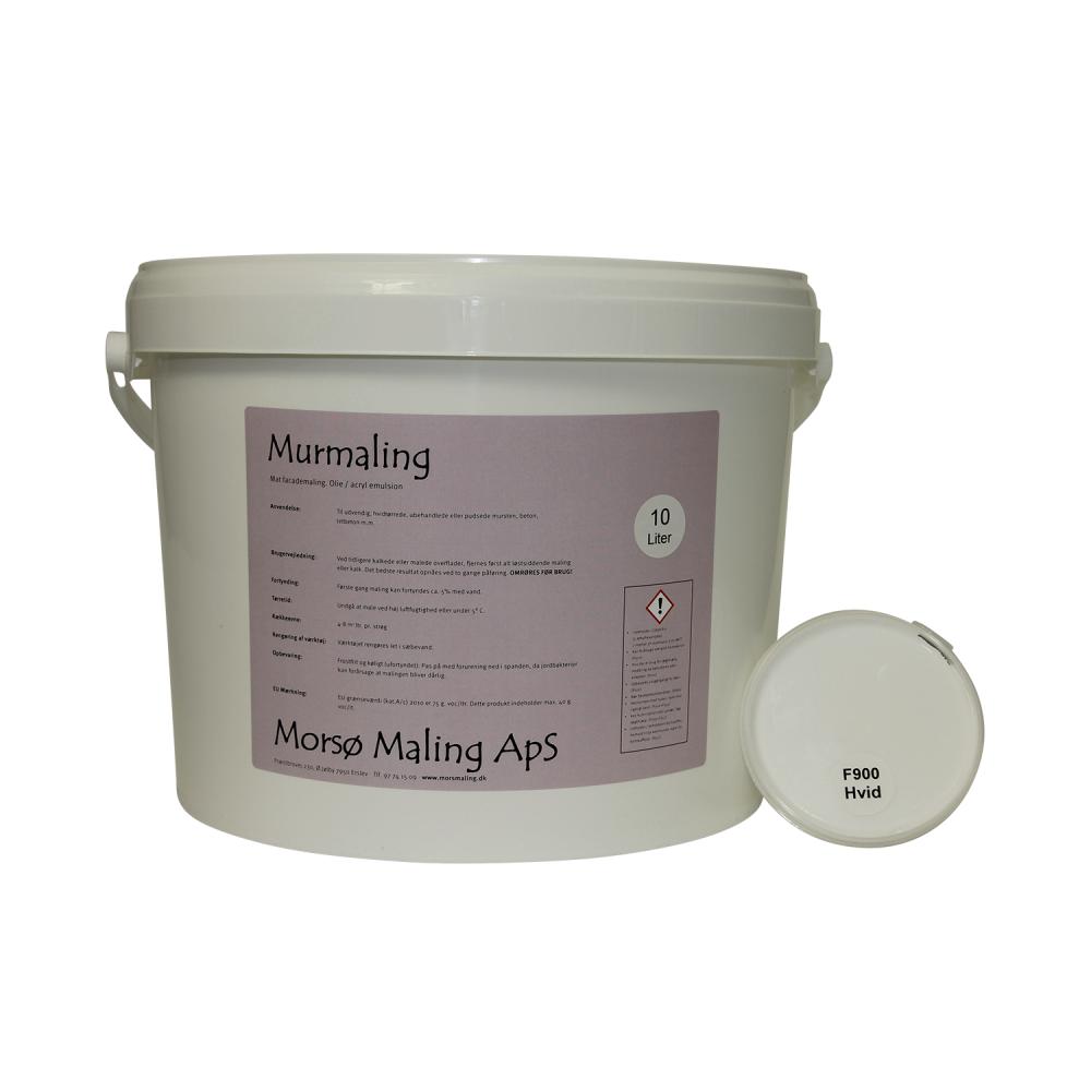Murmaling 10 liter - Hvid - Morsø Maling